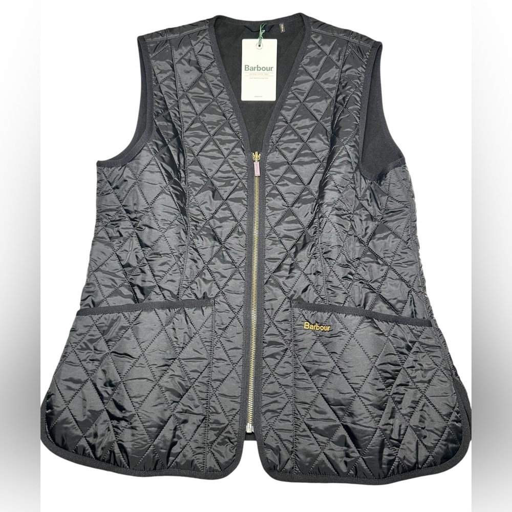Womens Barbour Fleece Betty Vest Liner Gilet Quilted Navy UK 16 / US 12 New